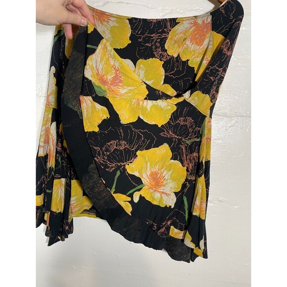 We The Free People Yellow Floral Off Shoulder Top S/M Bell Sleeve Boho Blouse - Picture 5 of 11